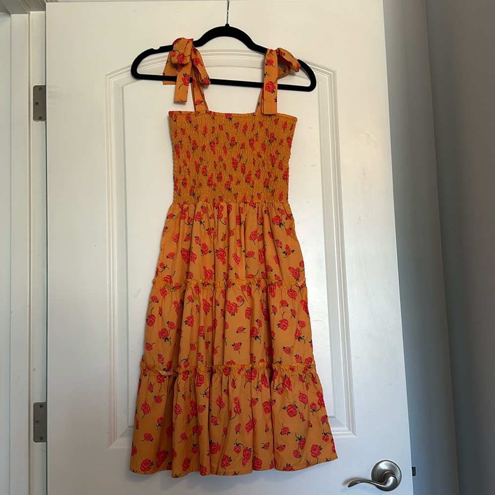 Sunday Up Yellow Rose Dress - Small